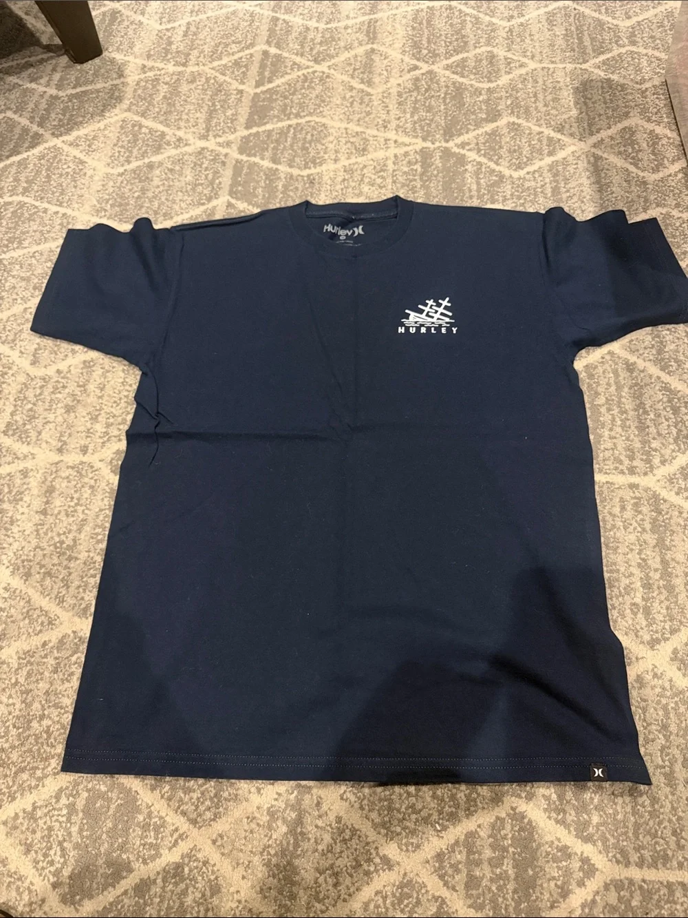 Hurley Navy Short-Sleeve Tee with White Chest Logo